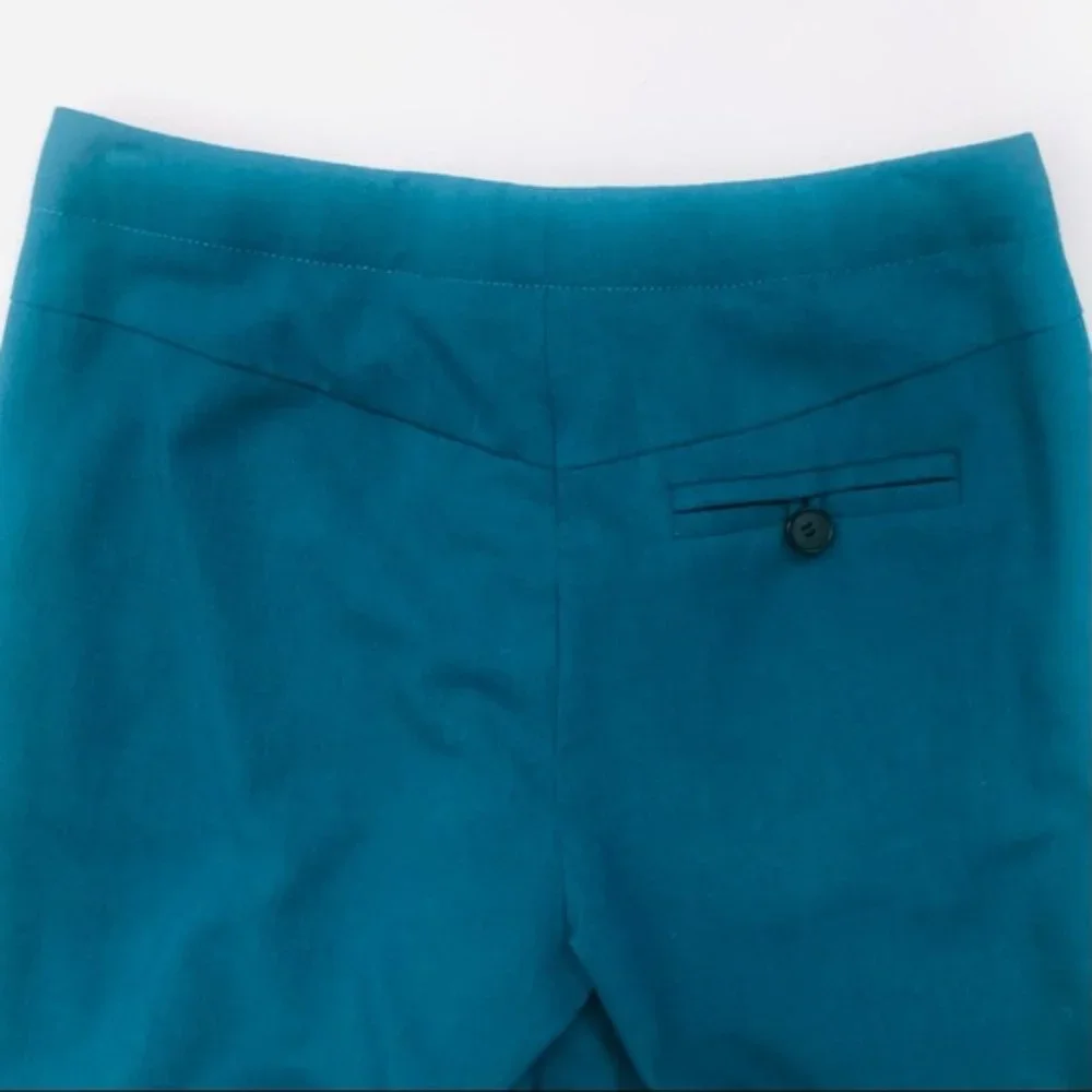 Magaschoni Wool Blend Silk Trim Tuxedo Dress Trouser in Absinthe (Teal), Size 4 - Picture 4 of 10